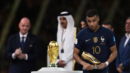 Kylian Mbappé, el máximo goleador del Mundial de Qatar 2022. Foto: Reuters.