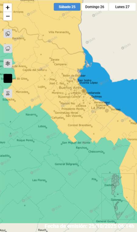 Alerta amarillo sobre el AMBA por fuertes vientos.