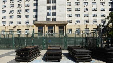 Operativo de seguridad en Comodoro Py. Foto: NA.