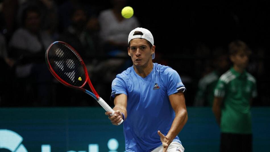 Sebastián Báez en la Copa Davis 2022. Foto: REUTERS.