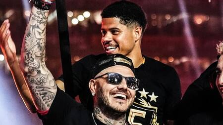 Mauro Icardi en los festejos del Galatasaray. Foto: Instagram mauroicardi.