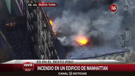 Incendio en un edificio de Manhattan - Nueva York