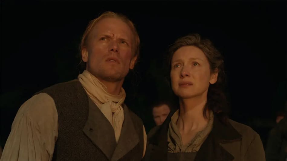 Jamie y Claire en la temporada 7 de Outlander. Foto: Starz