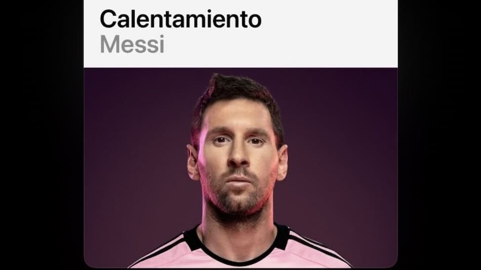 Playlist de Lionel Messi en Apple Music.