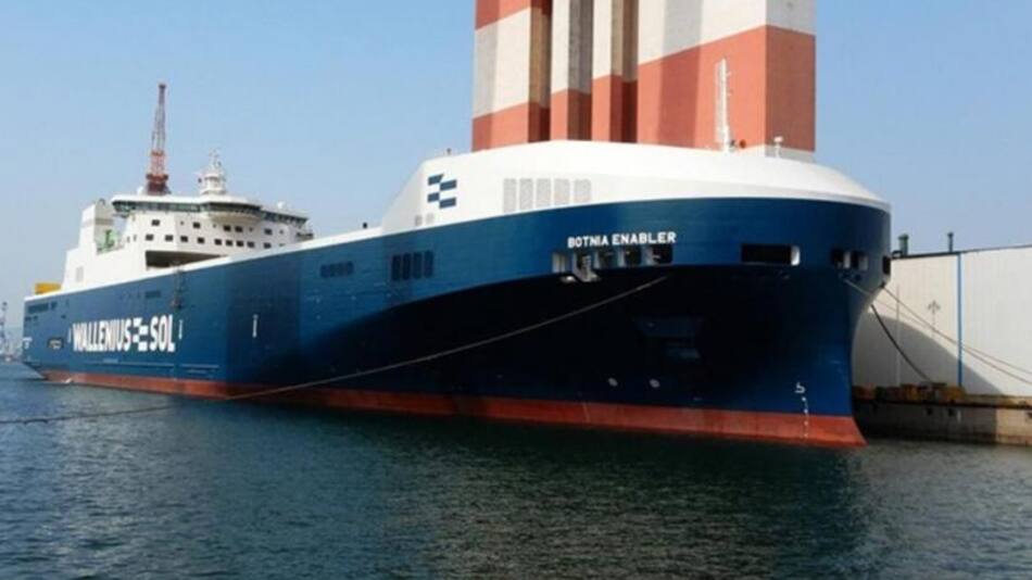 El buque con el cargamento de cocaína camuflado en cereales cargados en el puerto de San Lorenzo. Foto: oceanicinsight.com