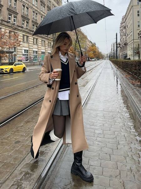 Look lluvia, moda. Fuente: Pinterest