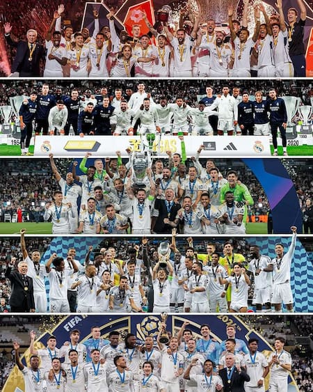 Real Madrid cerró el 2024 con 5 trofeos. Foto: Instagram @realmadrid