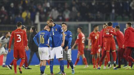 Italia vs Macedonia, Eliminatorias, foto NA