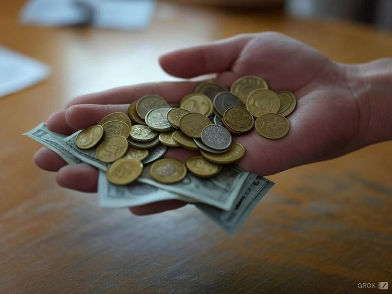 El ritual con monedas o billetes para atraer abundancia. Foto: X/Grok.