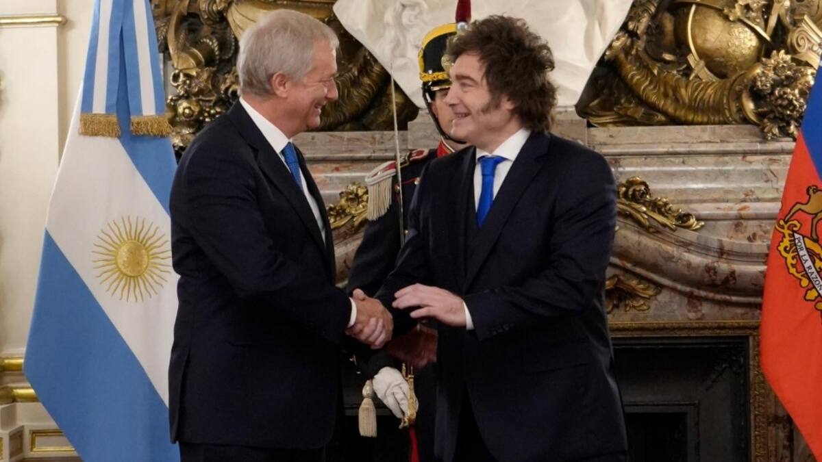 El presidente argentino recibió a su par chileno en Casa Rosada.