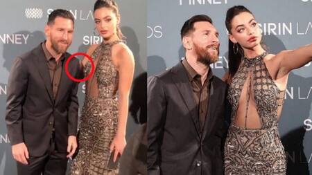 Messi posó con una modelo