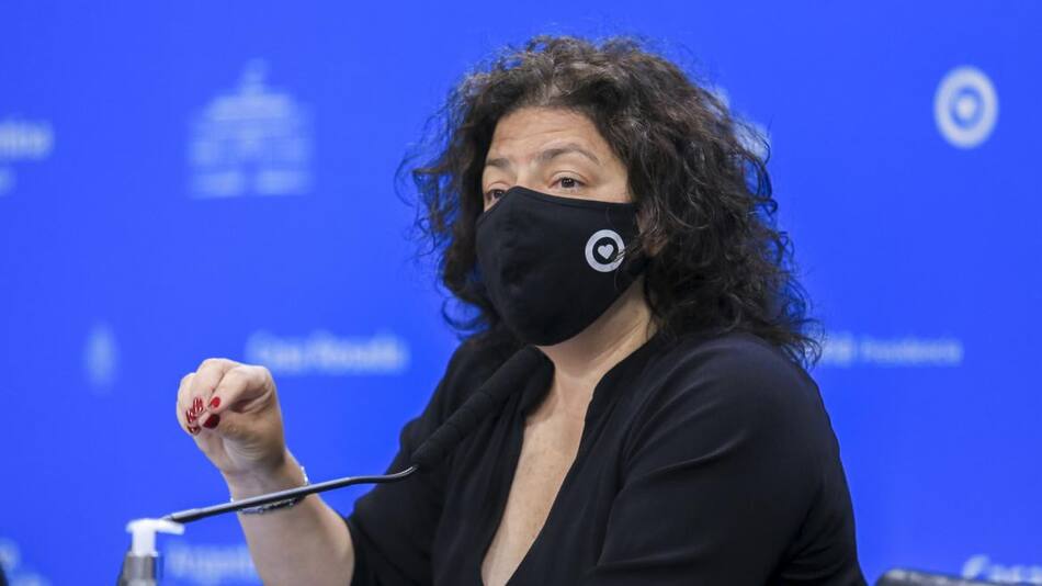 Carla Vizzotti en conferencia de prensa, Casa Rosada, NA