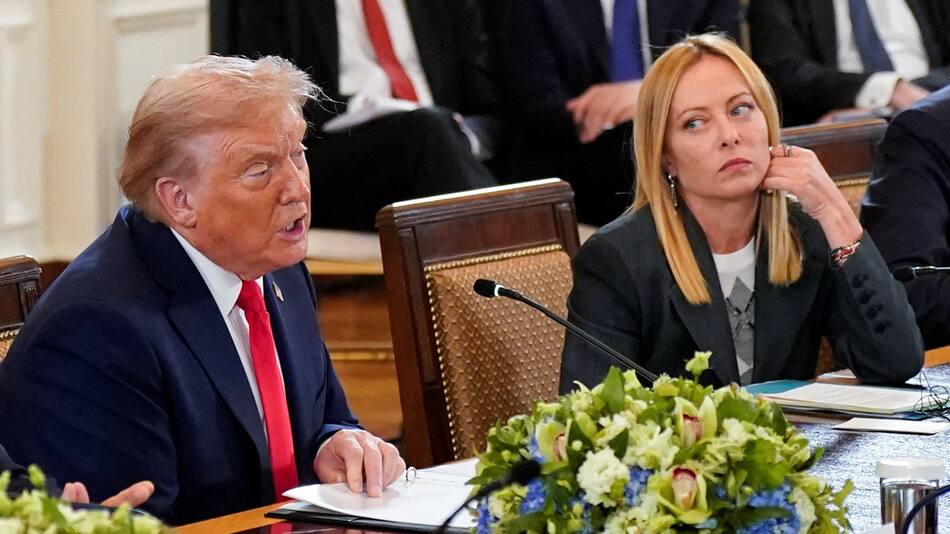 Giorgia Meloni y Donald Trump.