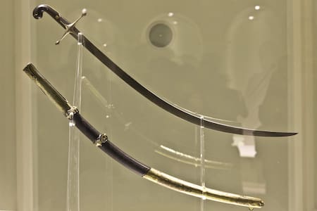 El sable corvo se exhibe en el Museo Histórico Nacional