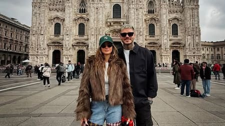 La "China" Suárez y Mauro Icardi en Milán. Foto: Instagram @mauroicardi