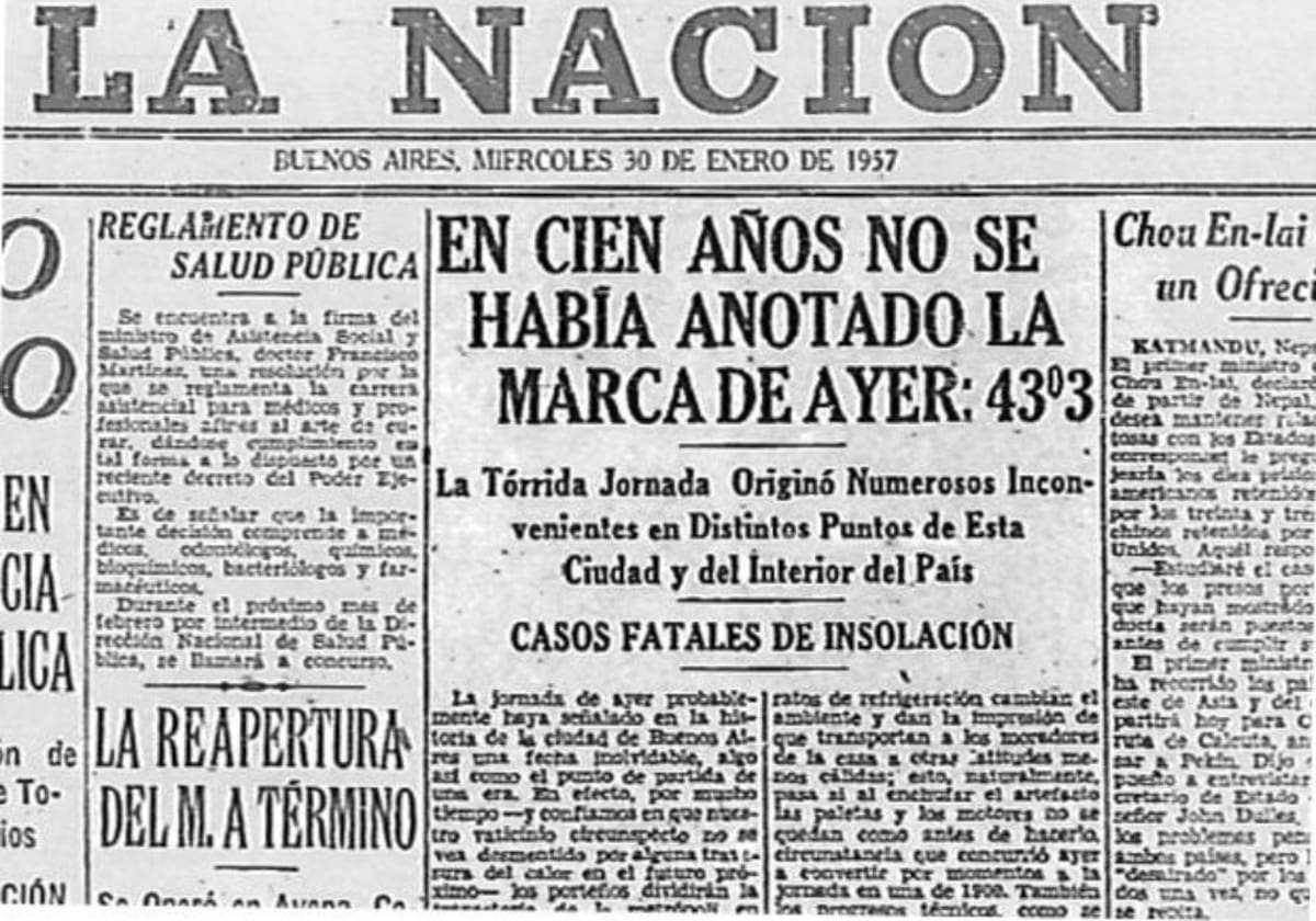 Ola de calor en 1957, historia