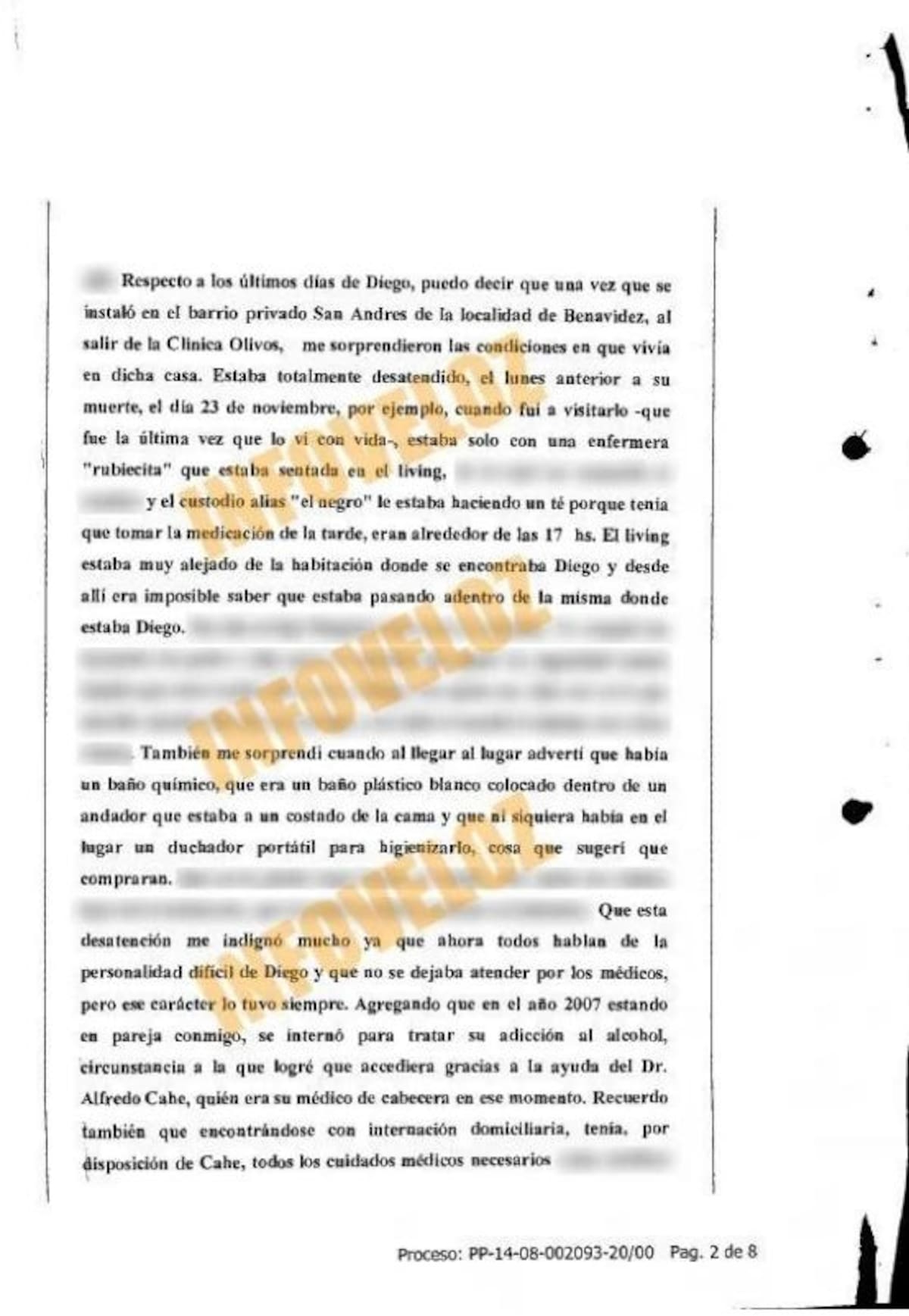 Declaración de Verónica Ojeda ante la Justicia por muerte de Maradona, gentileza InfoVeloz