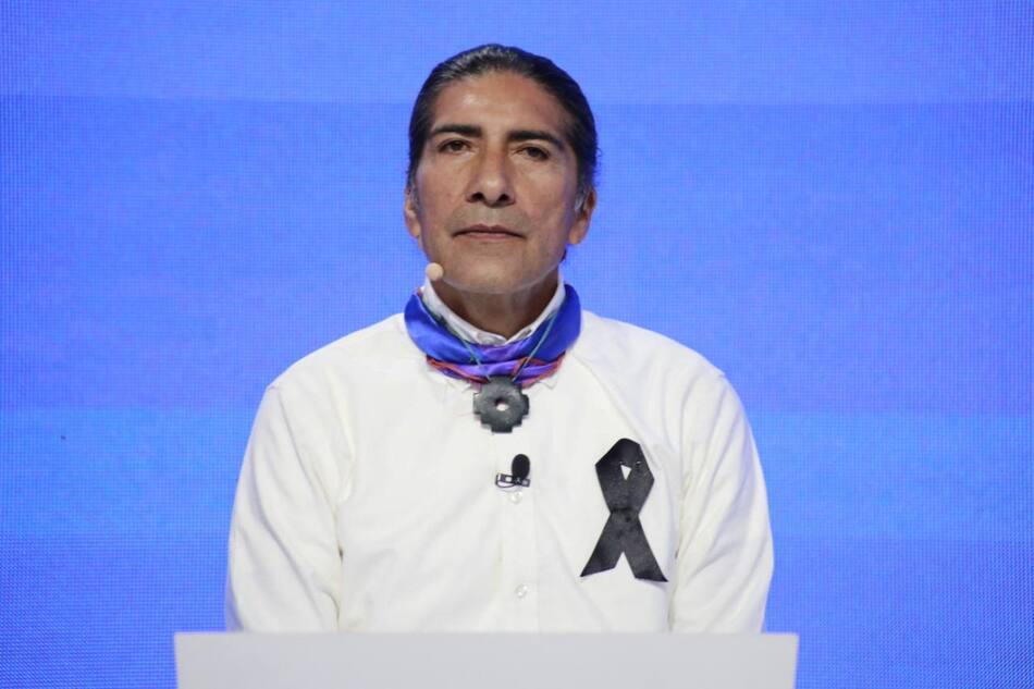 Yaku Pérez, candidato presidencial de Ecuador. Foto: Reuters.