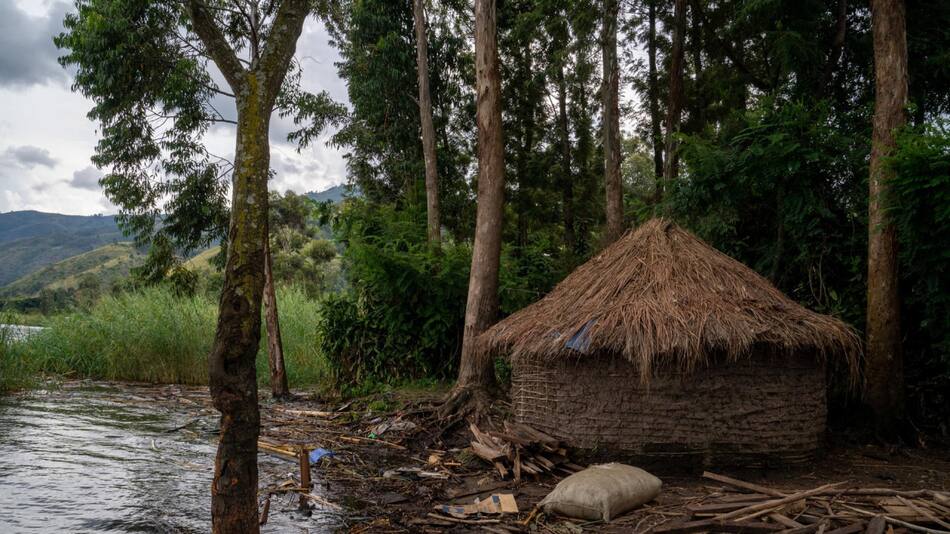 Inundaciones en la República Democrática del Congo. Foto: EFE.