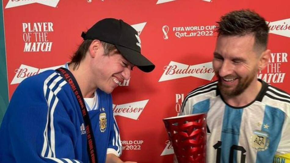 Paulo Londra y Lionel Messi. Foto: Instagram/PauloLondra