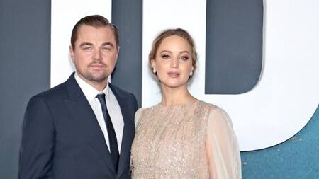 Leonardo DiCaprio y Jennifer Lawrence, foto NA