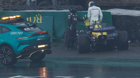 El choque de Franco Colapinto en el GP de Brasil de Fórmula 1. Foto: EFE.