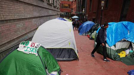 Protestas propalestinas en Boston. Foto: Reuters.