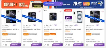 iPhone 16 en Hot Sale. Foto: Captura de pantalla Hot Sale.