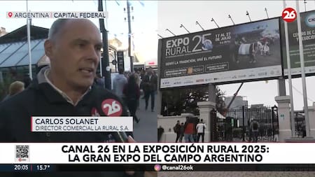 Canal 26 en la Exposición Rural 2025: “La tecnología avanza cada vez más en la producción del campo”
