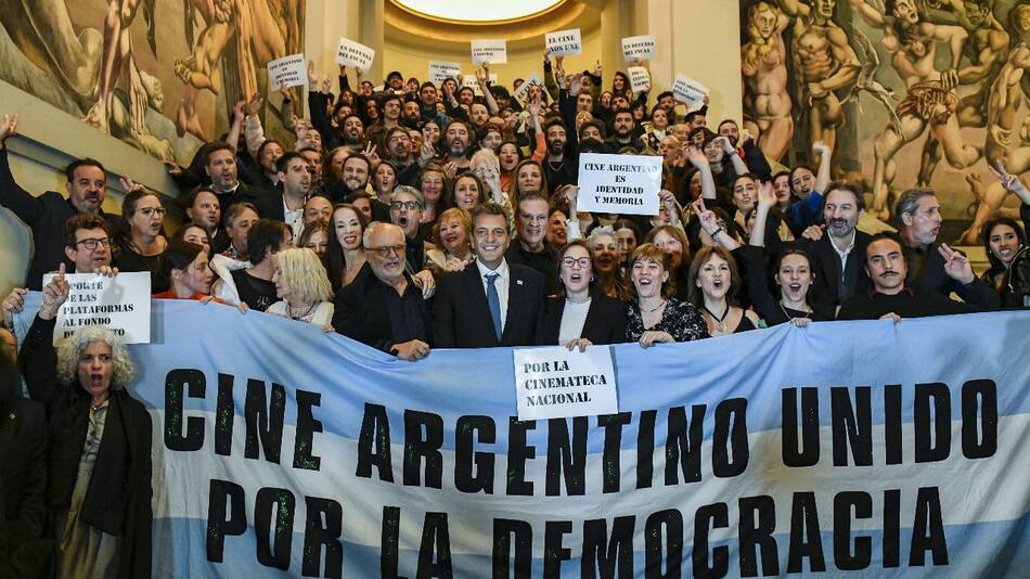 El candidato a presidente por Unión por la Patria participó de la apertura del Festival de Cine de Mar del Plata. Foto: Prensa.