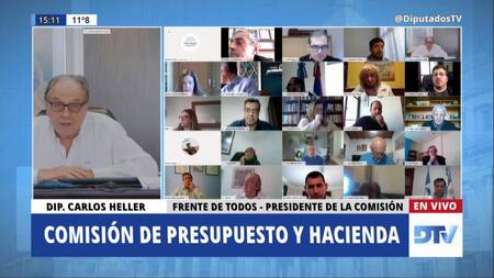 Diputados, sesión Presupuesto y hacienda, Carlos Heller, YouTube