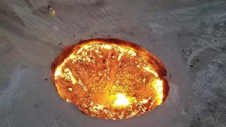 "Las puertas del infierno", en Turkmenistán . Foto: Daily Mail