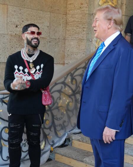 Anuel AA junto a Donald Trump. Foto: Instagram/anuel