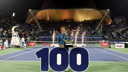 Título número 100 de Federer tras consagrarse en Dubai (Reuters)
