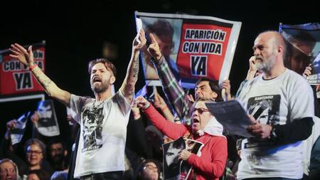 Marcha en Plaza de Mayo por Santiago Maldonado