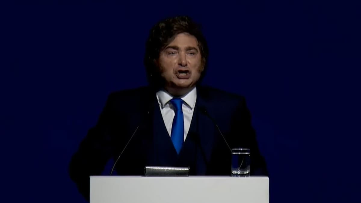 “Si no nos acompañan, nos volvemos a casa”: el enérgico cierre de Milei en la Cámara de Comercio de Estados Unidos