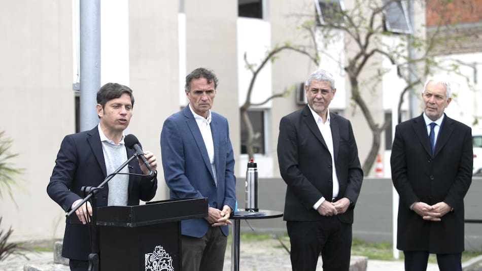 Axel Kicillof en Avellaneda. Foto: Telam.
