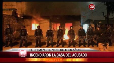 Lomas de Zamora - incendio en casa del acusado de crimen de nene