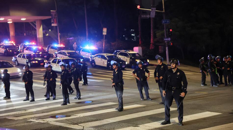 Disturbios en Los Ángeles, Estados Unidos. Foto: Reuters/Leah Millis.