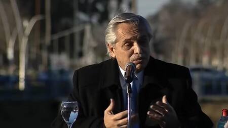 Alberto Fernández, acto en Olavarria.