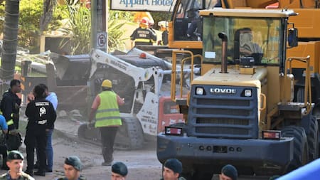 Derrumbe en un hotel de Villa Gesell. Foto: NA/José Scalzo.