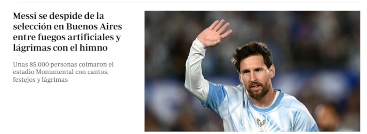 Reacción de los diarios del mundo ante la despedida de Messi de la Selección.