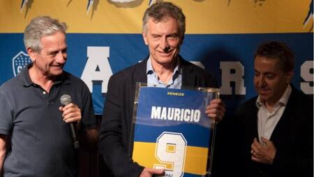 Mauricio Macri, junto a Andrés Ibarra. Foto: N/A