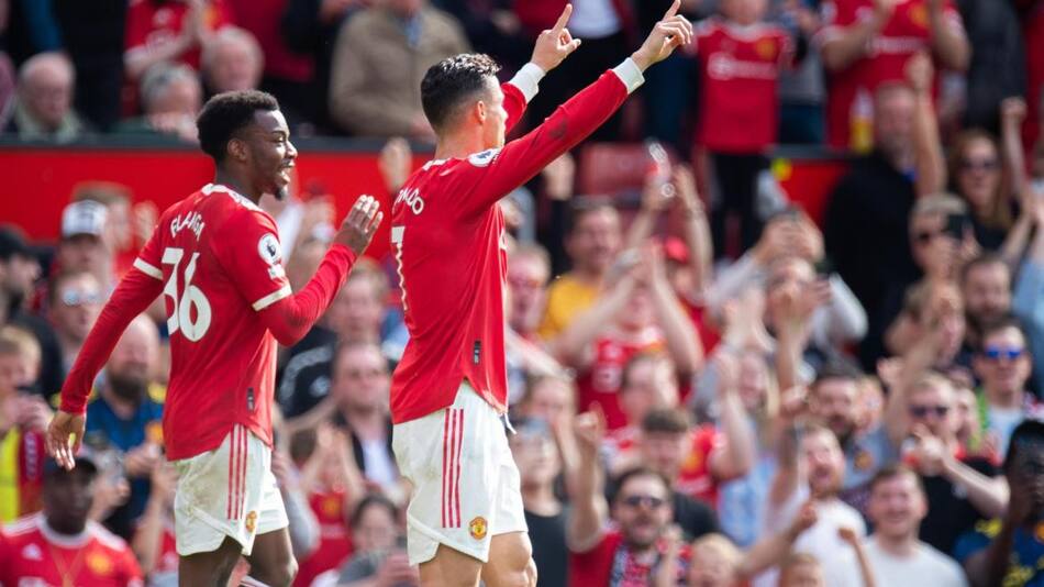 Festejo de Cristiano Ronaldo para el Manchester City por la Premier League, AGENCIA EFE