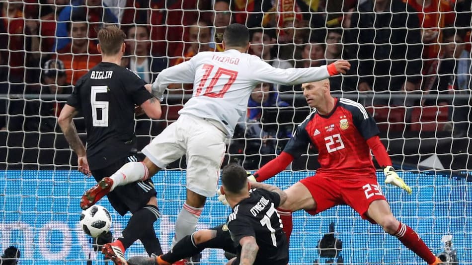 España vs. Argentina - Amistoso FIFA - Mundial Rusia 2018 (Reuters)