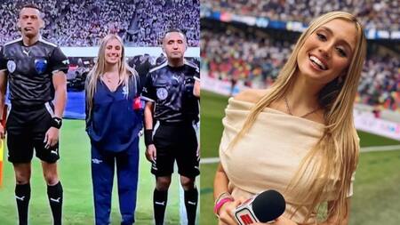 Morena Beltrán en la Copa América 2024 en Estados Unidos. Fotos: Captura e Instagram.