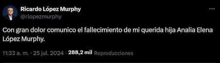 El anuncio de López Murphy.