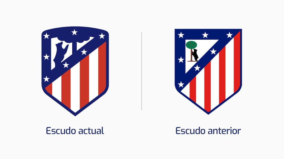 Escudos del Atlérico Madrid. Foto: @Atleti.