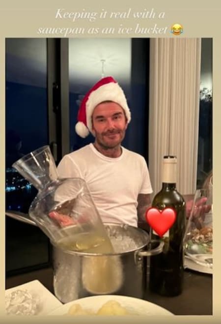 David Beckham en Navidad. Foto: Instagram @victoriabeckham.