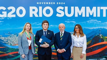 Javier Milei y Lula da Silva en la cumbre del G20 de Río de Janeiro. Foto: Reuters.